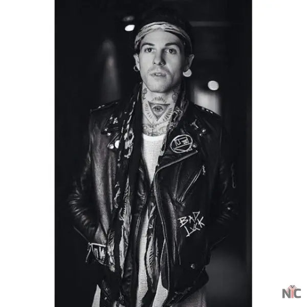 The Neighbourhood Bad Luck Jesse Rutherford Leather Jacket NYC Jackets