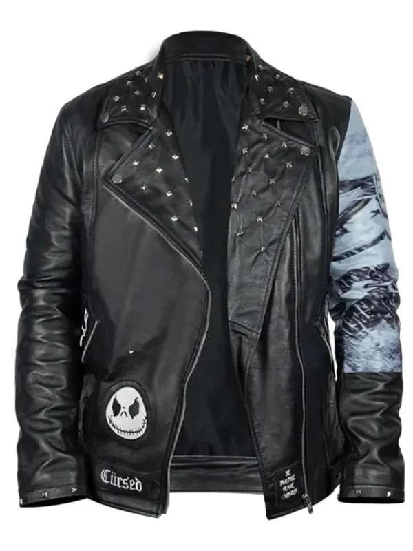 The Nightmare Before Christmas Studded Leather Jacket NYC Jackets