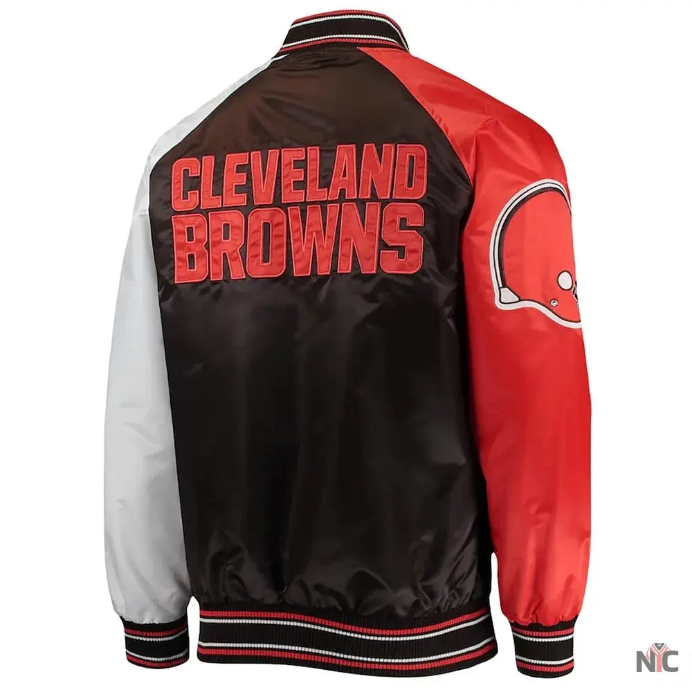 The Reliever Cleveland Browns Satin Jacket NYC Jackets