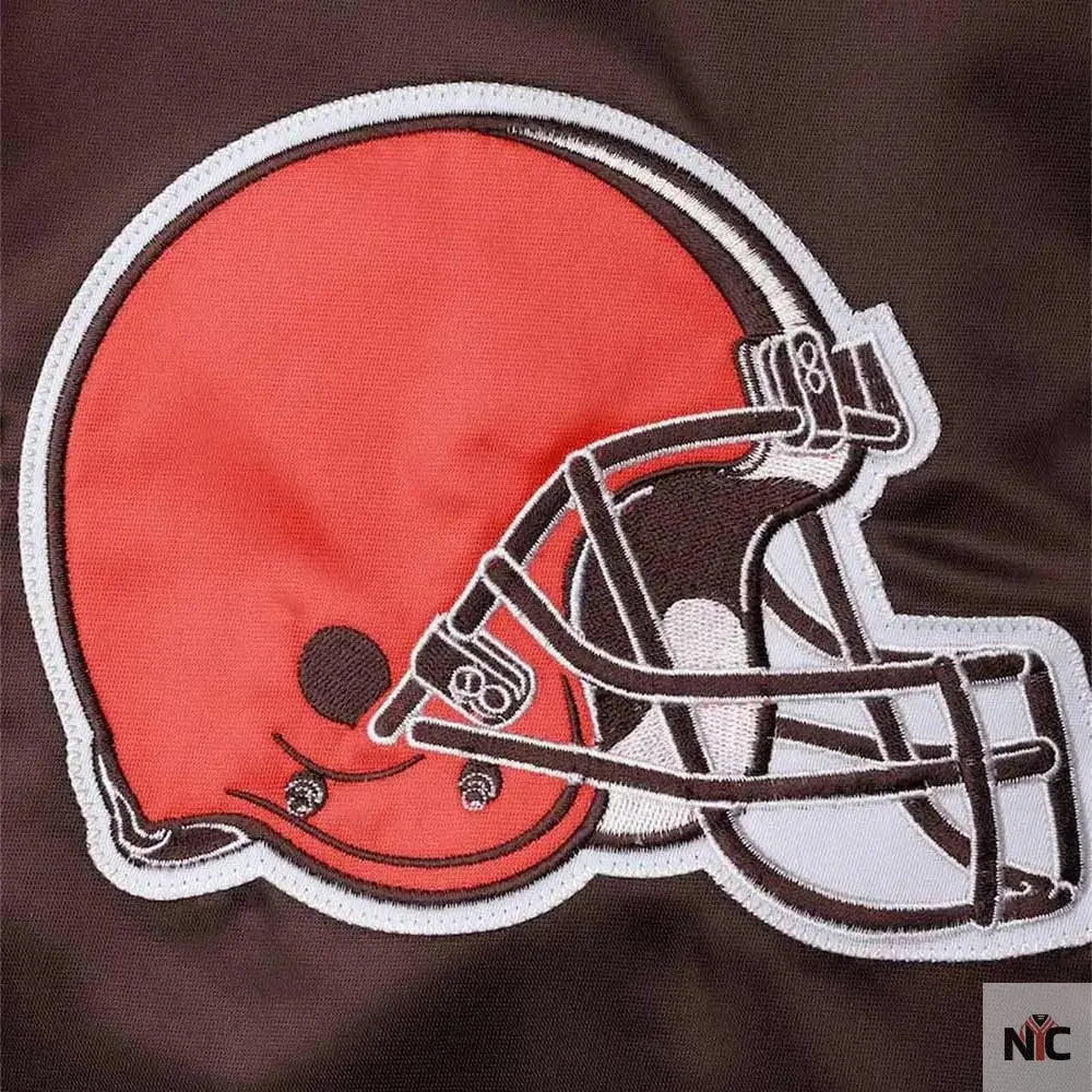 The Reliever Cleveland Browns Satin Jacket NYC Jackets