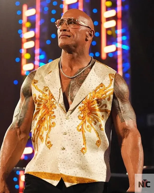 The Rock WWE Smackdown Live Concert Vest NYC Jackets