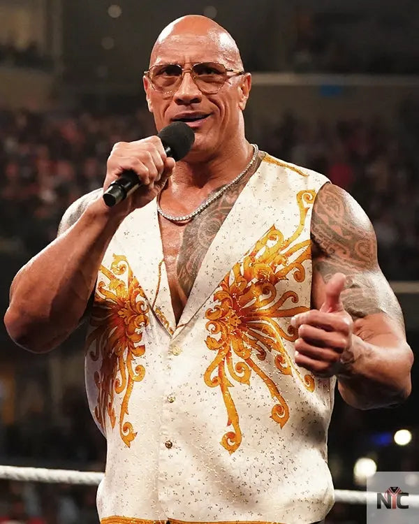 The Rock WWE Smackdown Live Concert Vest NYC Jackets