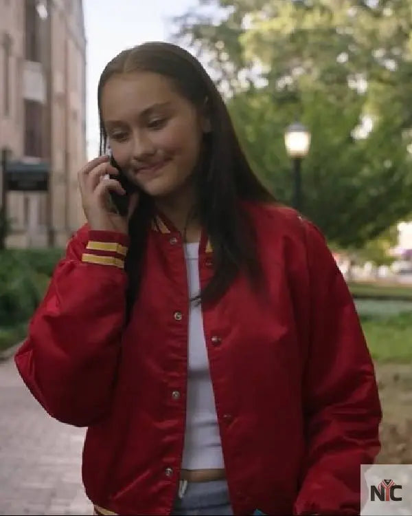 The Summer I Turned Pretty Lola Tung Red Letterman Jacket NYC Jackets