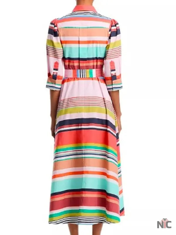 The Today Show 2025 Bobbie Thomas Striped Shirt Dress NYC Jackets
