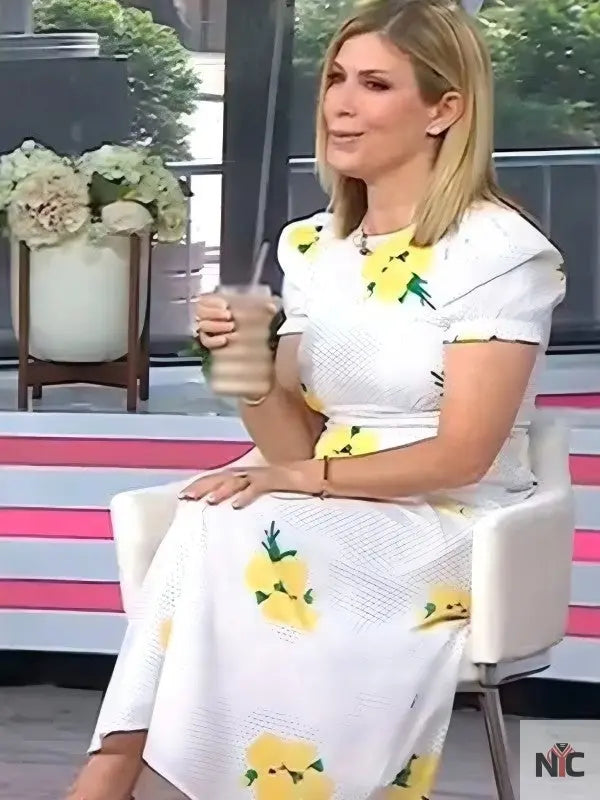 The Today Show 2025 Jill Martin Floral Polka Dot Dress NYC Jackets