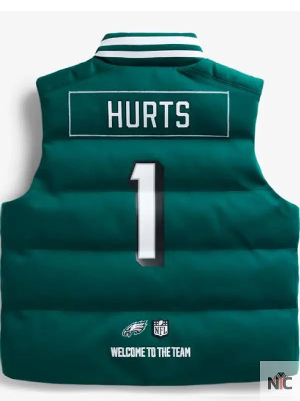 The View 2025 Sunny Hostin Green Eagles Puffer Vest NYC Jackets