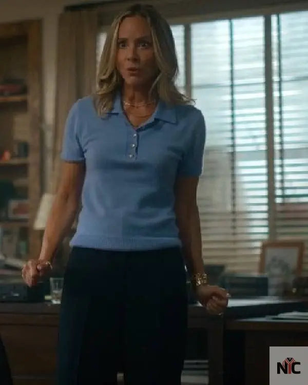 The Waterfront S01 Mae Buckley Blue Polo Top NYC Jackets