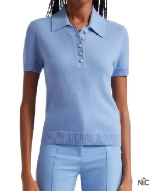 The Waterfront S01 Mae Buckley Blue Polo Top NYC Jackets