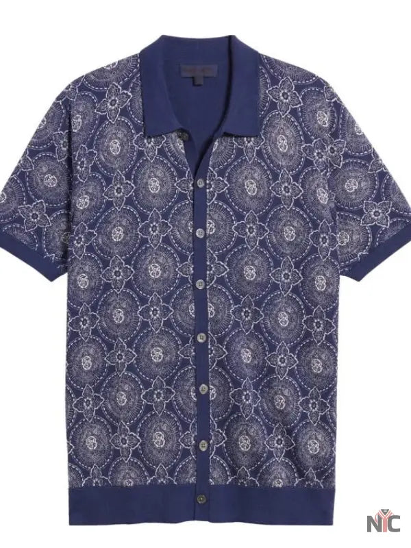The White Lotus S03 Patrick Schwarzenegger Medallion Print Shirt NYC Jackets
