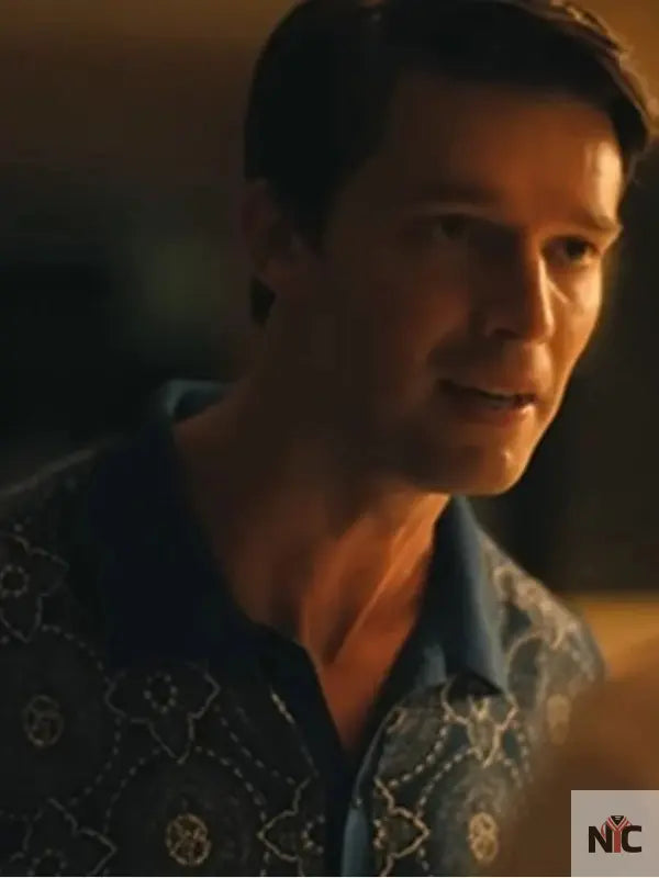 The White Lotus S03 Patrick Schwarzenegger Medallion Print Shirt NYC Jackets