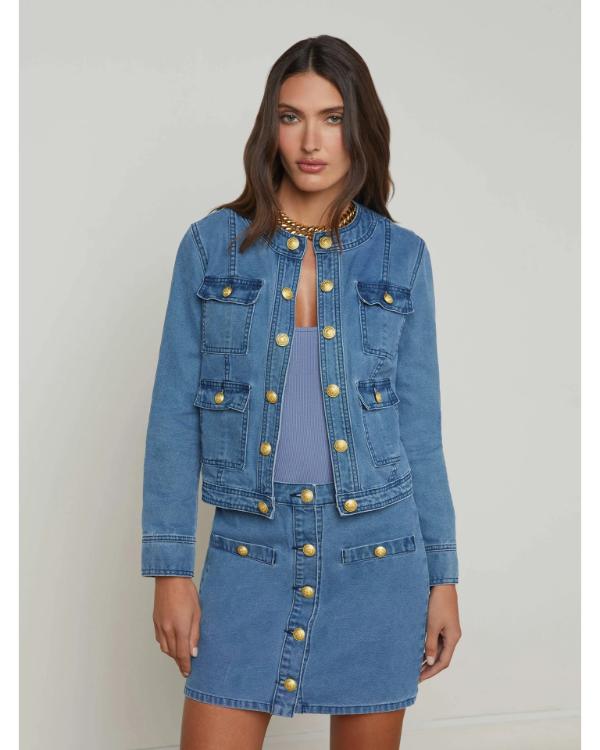 The View 2025 Joy Behar Collarless Denim Jacket NYC Jackets