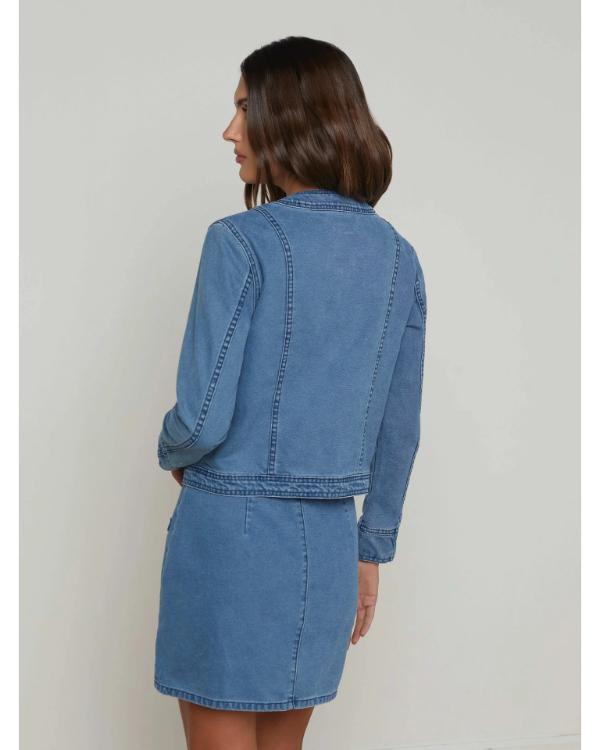The View 2025 Joy Behar Collarless Denim Jacket NYC Jackets
