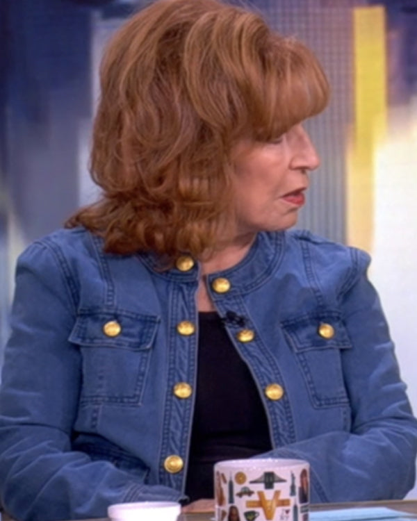 The View 2025 Joy Behar Collarless Denim Jacket NYC Jackets