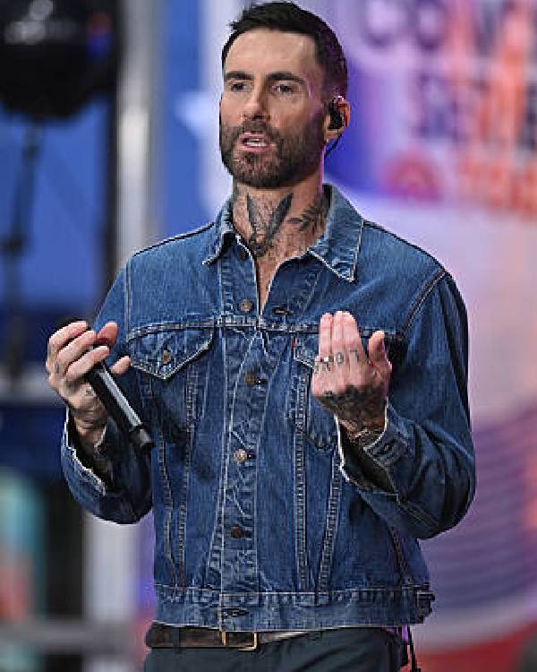 Today Show Adam Levine Maroon 5 Performance Blue Denim Jacket NYC Jackets