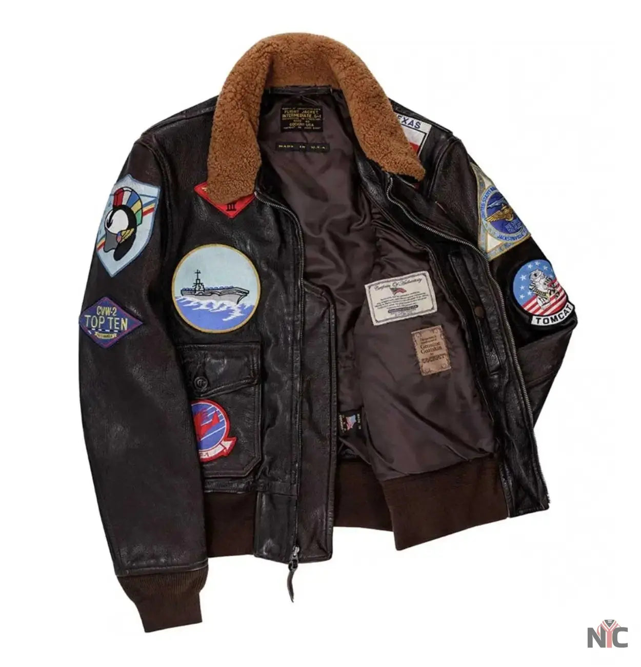 Top Gun-2 Leather Flight Jacket NYC Jackets