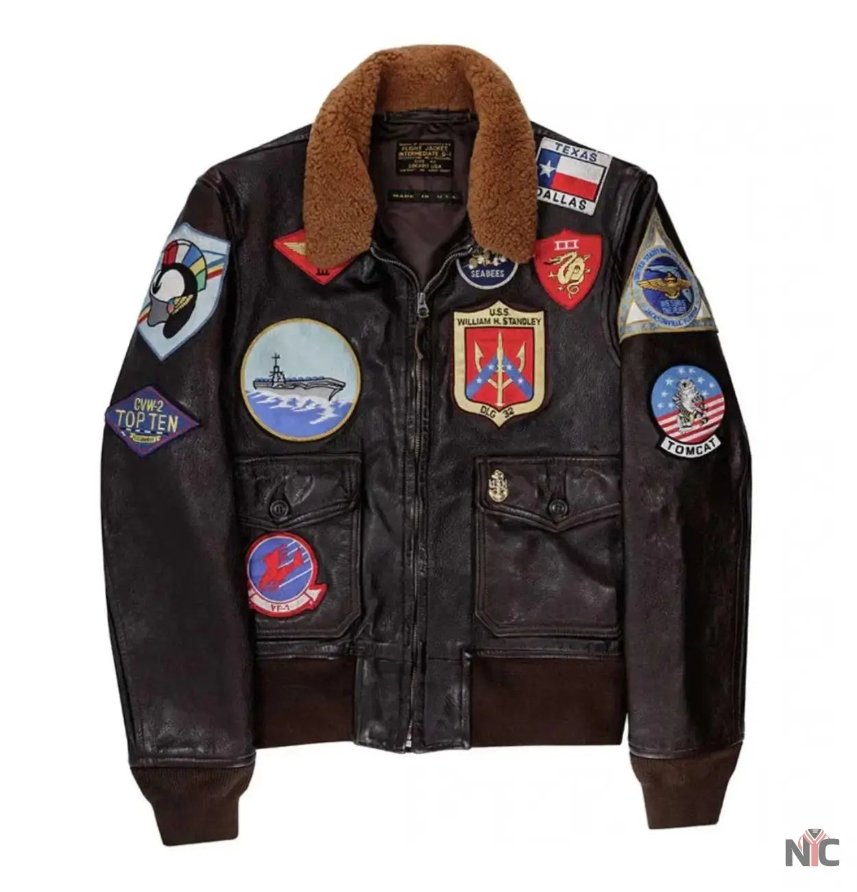 Top Gun-2 Leather Flight Jacket NYC Jackets