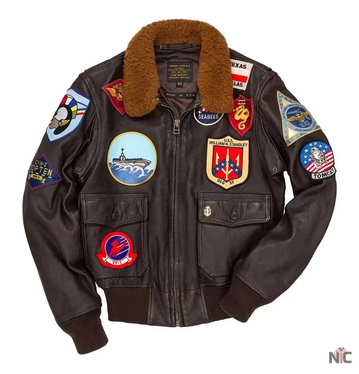 Top Gun G-1 Leather Flight Jacket NYC Jackets