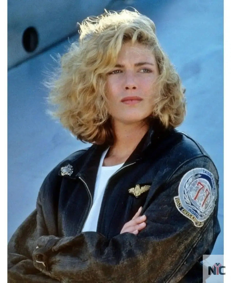 Top Gun Kelly McGillis Leather Jacket NYC Jackets