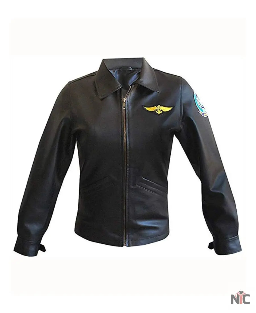 Top Gun Kelly McGillis Leather Jacket NYC Jackets