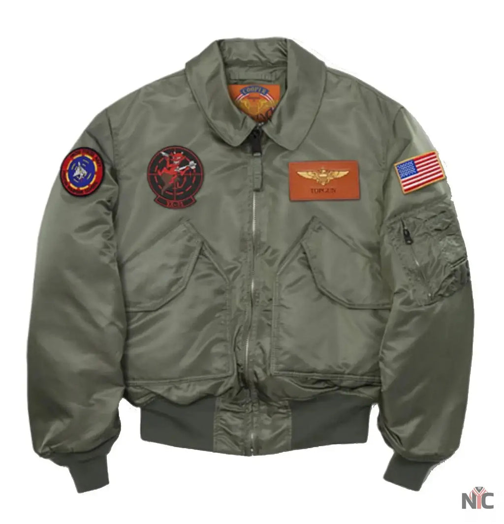 Top Gun Maverick CWU Nylon Flight Jacket NYC Jackets