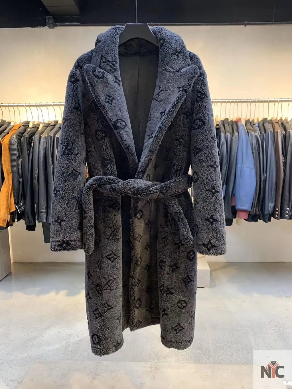 Travis Kelce Louis Vuitton Grey Coat NYC Jackets