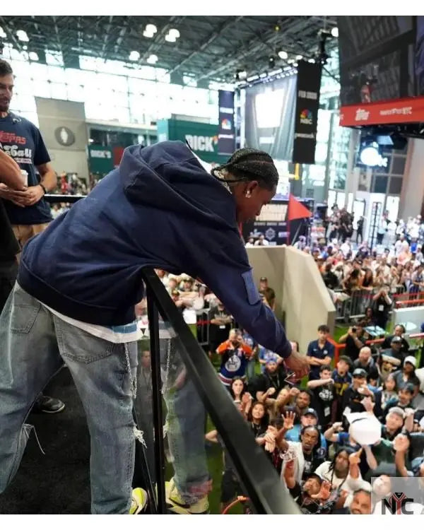 Travis Scott Fanatics Fest NYC 2025 Blue Hoodie NYC Jackets