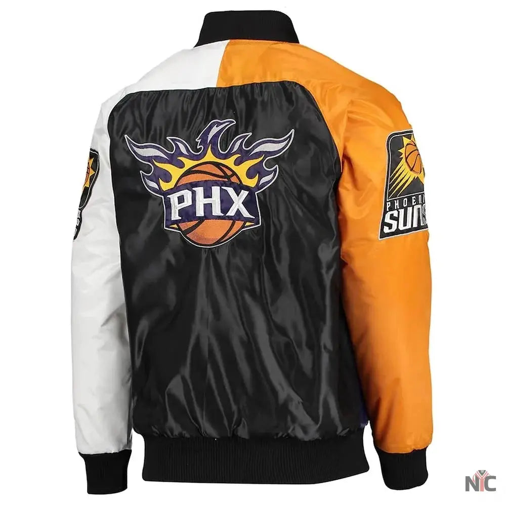 Tricolor Remix Phoenix Suns Purple Orange and White Jacket NYC Jackets
