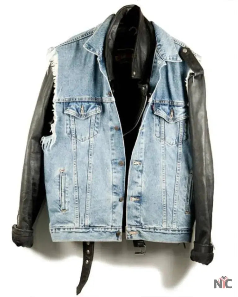 Triple H Denim Leather Jacket NYC Jackets