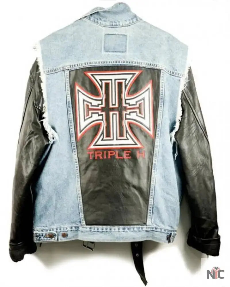 Triple H Denim Leather Jacket NYC Jackets