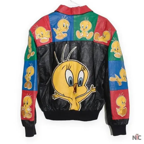 Tweety Bird Looney Tunes Leather Jacket NYC Jackets