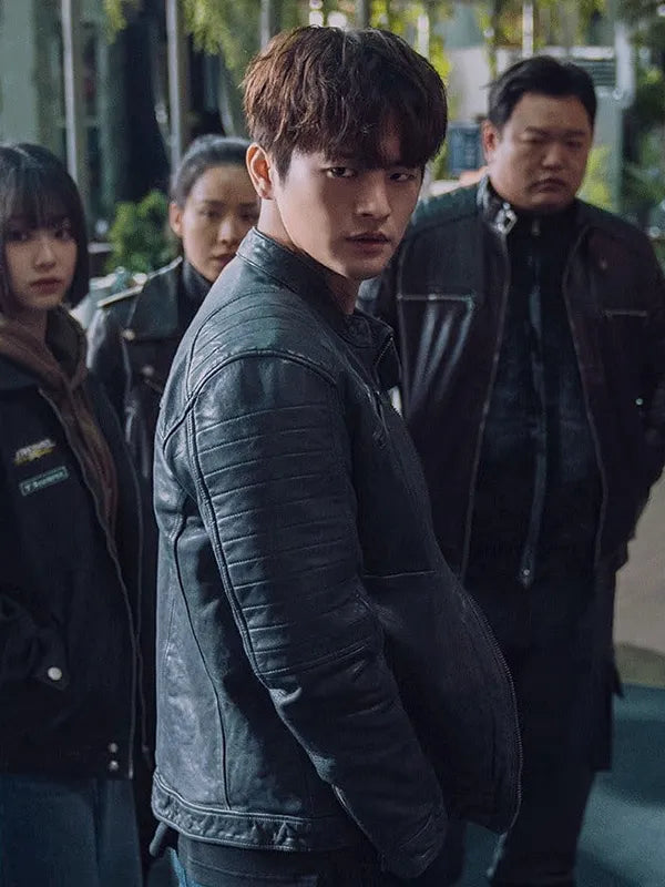 Twelve Won Seung Black Leather Jacket NYC Jackets
