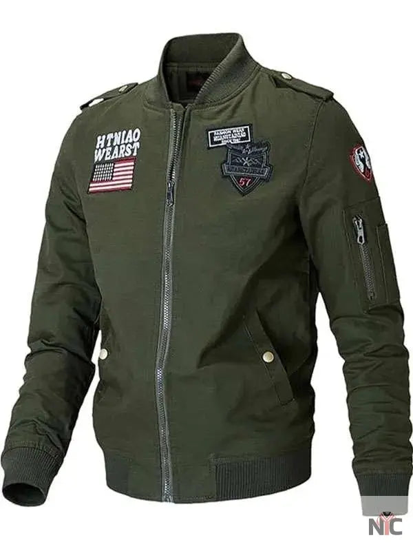 US Military Green Bomber Jacket NYC Jackets
