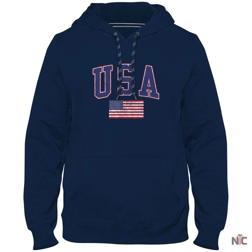 USA MyCountry Vintage Premium Hoodie Navy - NYC Jackets