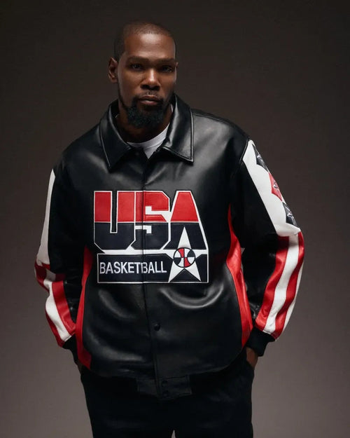 USA Basketball Kevin Durant Leather Jacket NYC Jackets