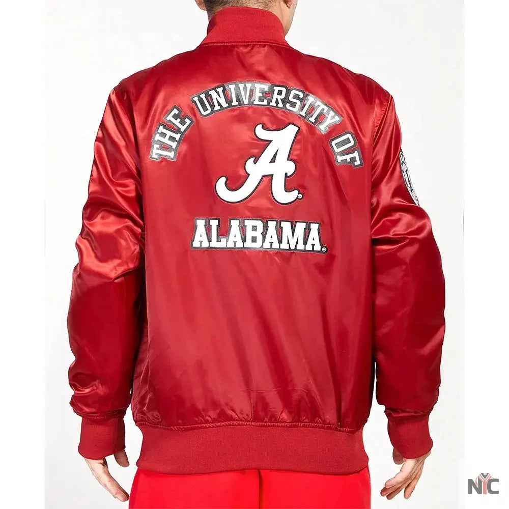 University of Alabama Classic Red Satin Jacket NYC Jackets