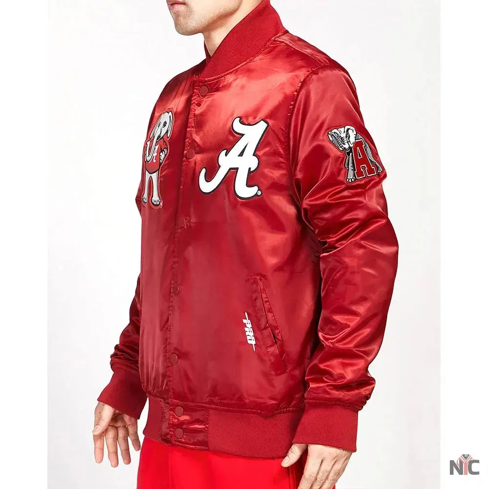University of Alabama Classic Red Satin Jacket NYC Jackets