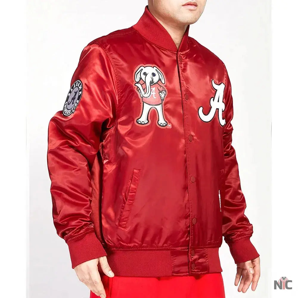 University of Alabama Classic Red Satin Jacket NYC Jackets