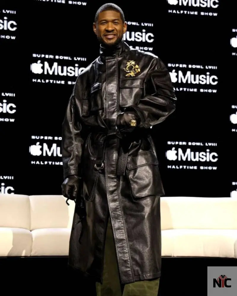 Usher Super Bowl LVIII Apple Music Half Time Show Coat NYC Jackets