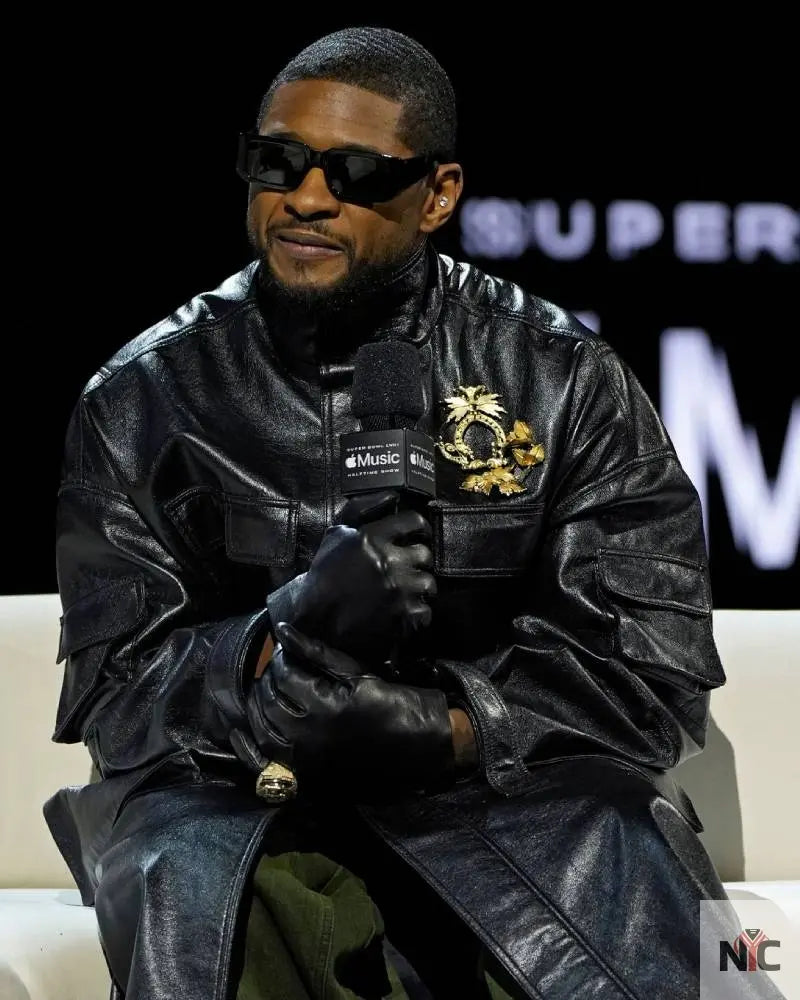 Usher Super Bowl LVIII Apple Music Half Time Show Coat NYC Jackets