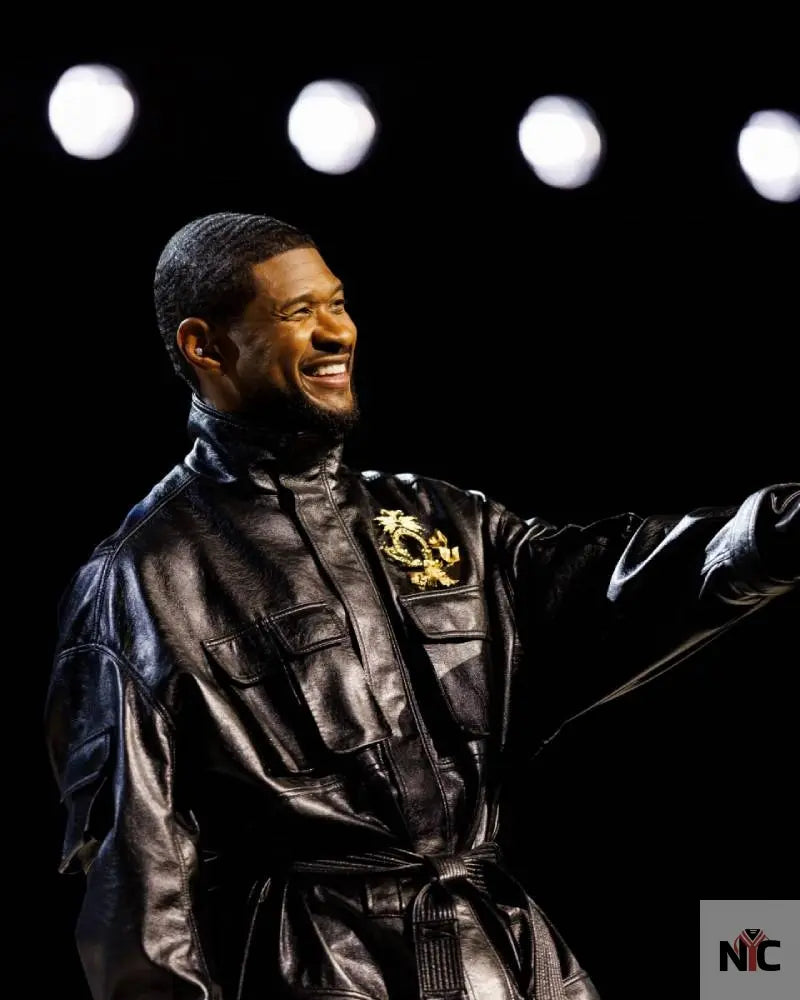 Usher Super Bowl LVIII Apple Music Half Time Show Coat NYC Jackets