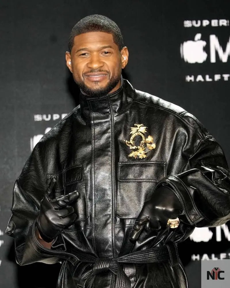 Usher Super Bowl LVIII Apple Music Half Time Show Coat NYC Jackets
