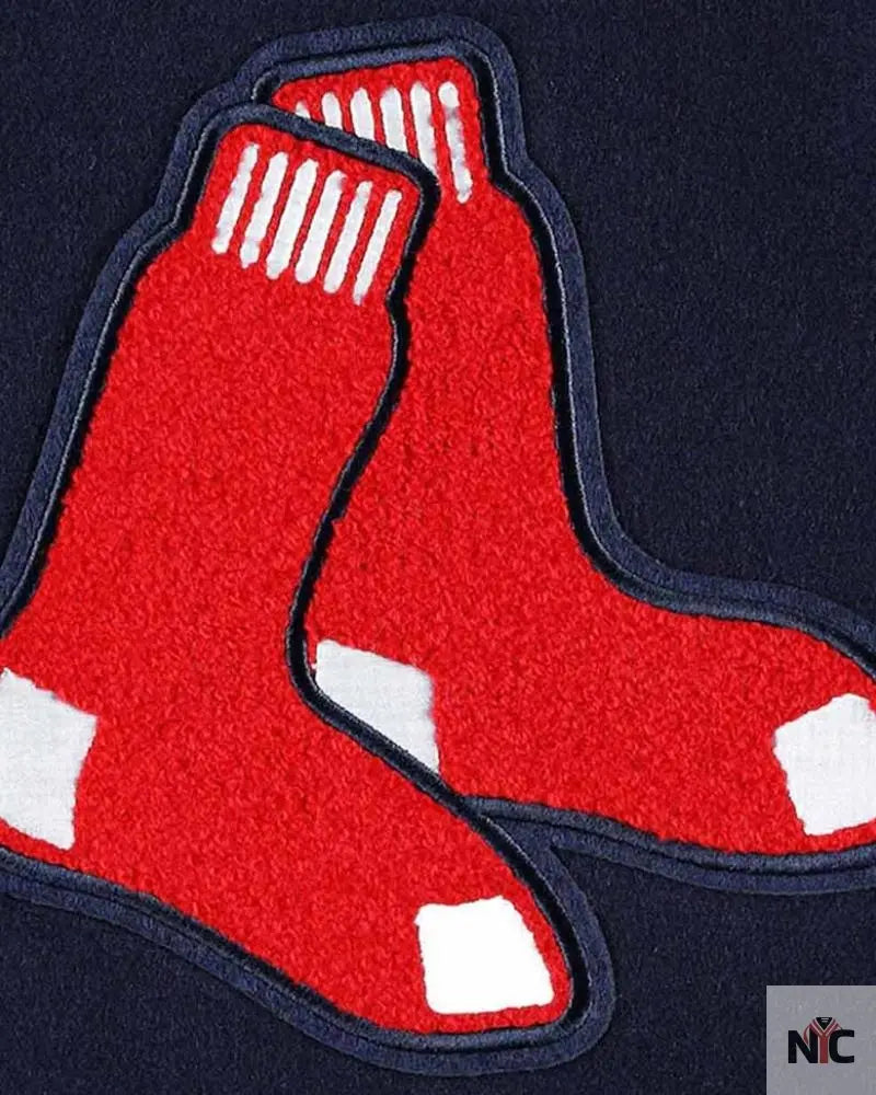 Varsity Boston Red Sox Mash Up Navy Blue and White Jacket NYC Jackets