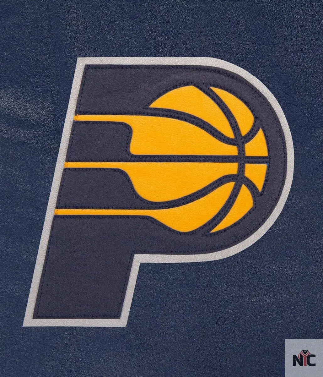Varsity Indiana Pacers Navy Blue Leather Jacket NYC Jackets