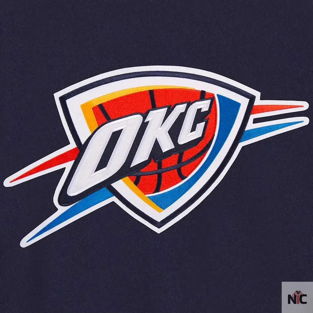 Varsity Oklahoma City Thunder Navy Wool Jacket NYC Jackets