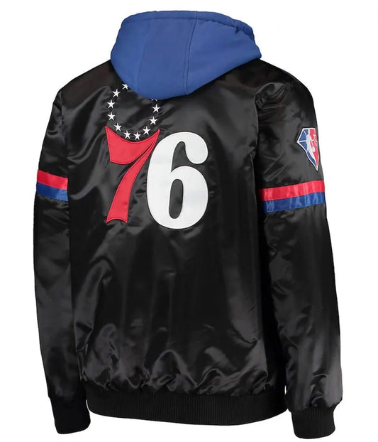 Varsity Philadelphia 76ers Full-Snap Hoodie Jacket