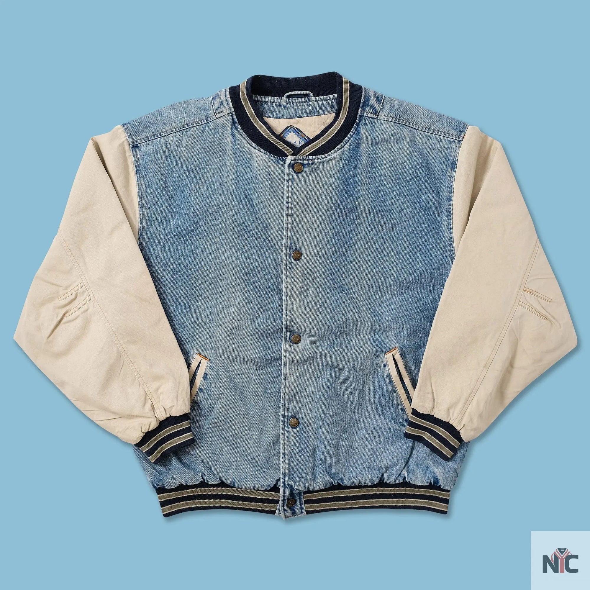Vintage Dr. Pepper Denim Varsity Jacket NYC Jackets