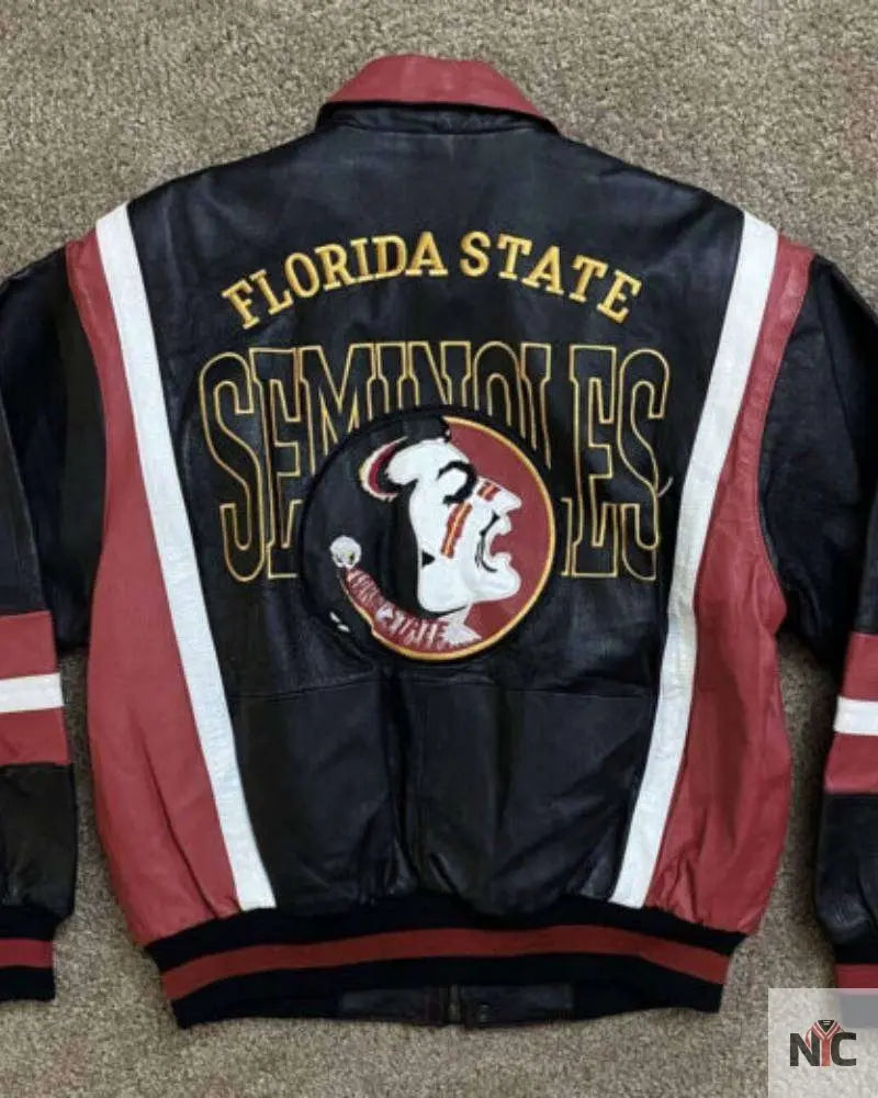 Vintage Florida State Seminoles Leather Jacket NYC Jackets
