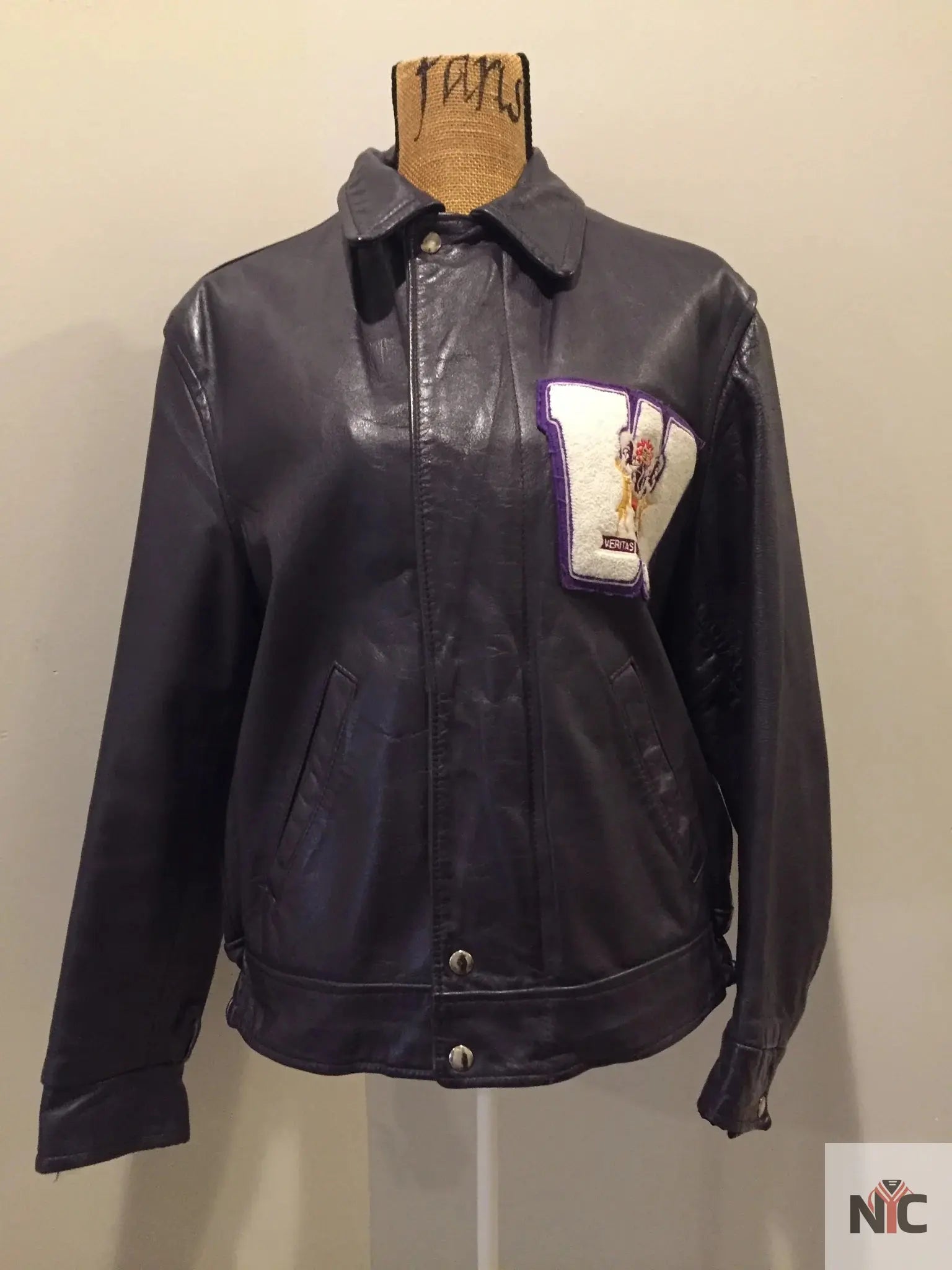 Vintage Western University Purple Varsity Jacket NYC Jackets