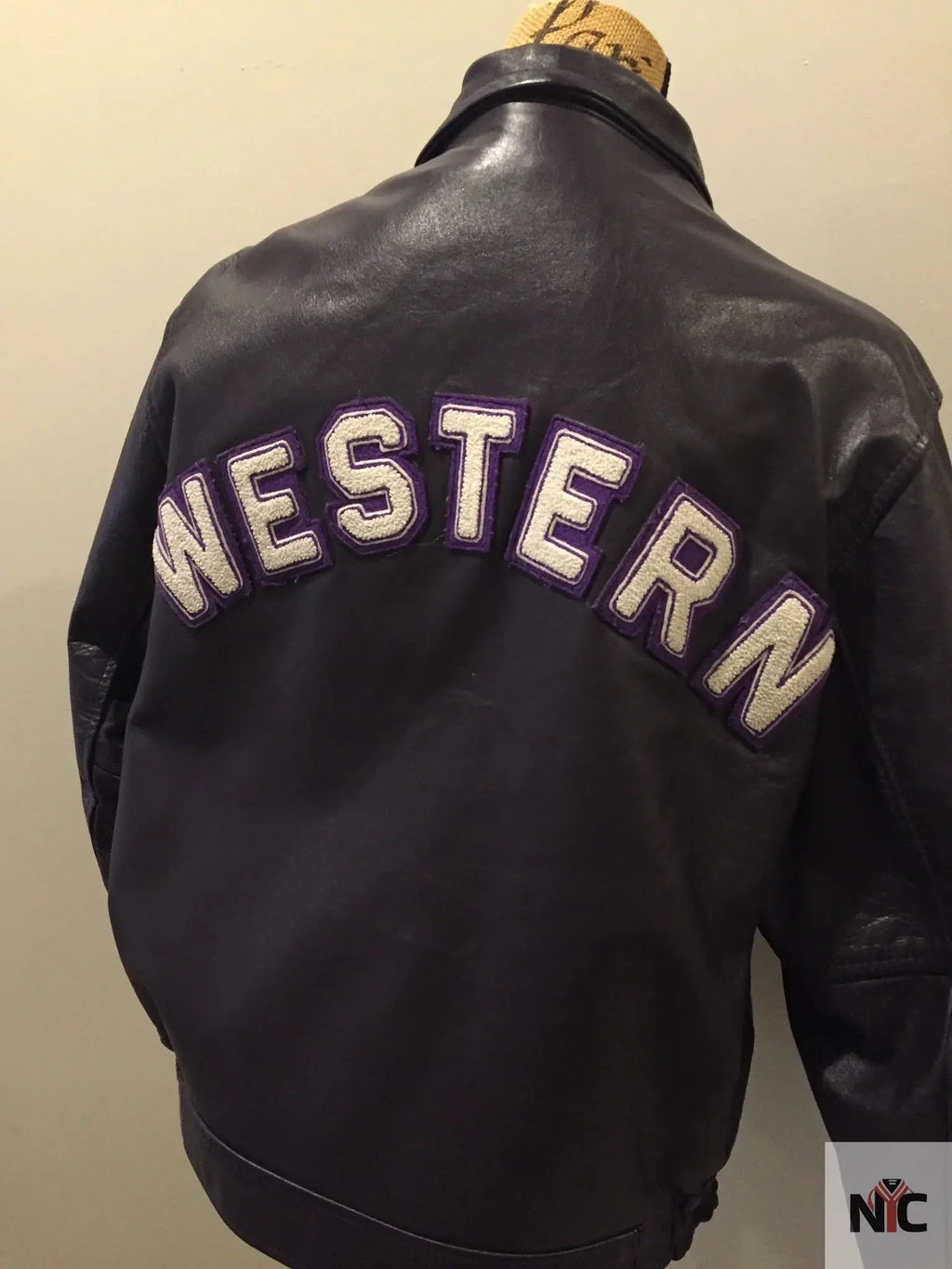 Vintage Western University Purple Varsity Jacket NYC Jackets