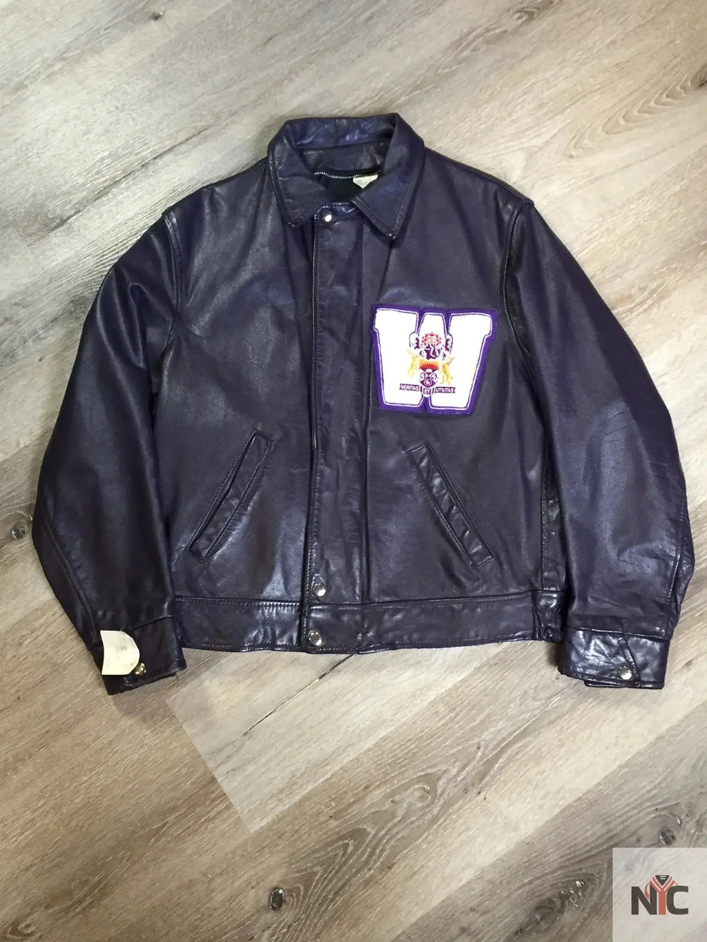Vintage Western University Purple Varsity Jacket NYC Jackets